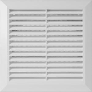 White 6" Inch Ventilation Grille - Inside/Outside use - (Flange 5.9"/Cover 8"x8") - Air Vent Louver - Exhaust Hood 