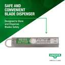 Unger Commercial 100 Replacement Stainless Steel Blades  Case of 10 Dispensers (10 Blades Each), 4-Inch High-Performance, Heavy Duty Blades for Professional Scrapers, RB100