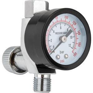Air Adjusting Valve Regulator with Precision Gauge, Air Pressure Regulator for Spray Painting, Pneumatic Tool, Air Compressor, Spray Equipment, 1/4 NPT, 0-180 PSI