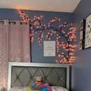 63 Inch Cherry Blossom Lights with Remote, 48 LED Cherry Blossom Branch Lights for Wall, 8 Lighting Modes & Timer, Flexible DIY Indoor Decoration for Home, Christmas, Wedding, Party