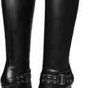 Uacllcau Knee High Boots Women Pointed Toe Tall Boots Sexy Stiletto High Heels Long Boots Fashion Trendy Buckle Dress Boots Slouch Zipper Heeled Boots, 9