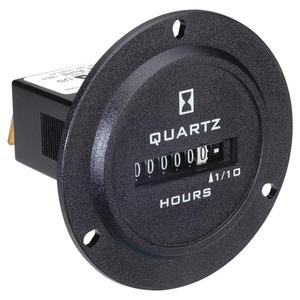 722-0004 | TRUMETER Hour Meter, 90-264VAC 50/60HZ, 6 Digit, Round Flange 3-Hole, Spade TERMINALS, Non Reset