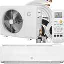 GarveeHome 18000 BTU Mini Split Air Conditioner Heat Pump System, 19 SEER2 230V Ductless AC Cool Up to 1250 Sq. Ft, Complete Installation Kit, White