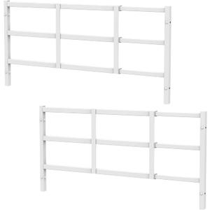 Fixed Window Safety Guard 14”x 38” *2 Pack Adjustable Width Prevents Accidental Falls, Non-Egress, Tamper Resistant Screws Included, White