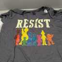 Resist Unity Colorful Silhouette Statement Design T-Shirt, Size 2XL