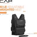CAP Barbell Adjustable Weighted Vest | 40lbs | Heavy-Duty Workout Vest with Removable Iron Weights for Strength Training, Cardio, Running, and Calisthenics, 40-pound