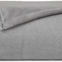 Casual Living Twin/Twin XL Fleece Blanket Fluffy Warm Cozy Bed Blankets for Dorm or Bedroom Decor Soft Plush Thick Fuzzy Oversized Big Throw for Couch Bed or Outdoor, 66-inch x 90-inch, Light Grey