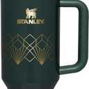 Stanley Quencher H2.0 Tumbler with Handle and Straw 40 oz | Flowstate 3-Position Lid | Cup Holder Compatible for Travel | Insulated Stainless Steel Cup | BPA-Free | Forrest Gloss Deco