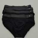 DAVID ARCHY Seamless Men's Briefs Modal Ultra Soft Breathable No Fly Support Pouch Mens Underwear Briefs 4 Pack (Medium, Black)