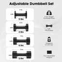EQUIPRO Adjustable Dumbbell Set, 4 in 1 Free Weights Dumbbells Set for Women, Weights for Women at Home, 2lb 3lb 4lb 5lb with TPU Soft Rubber Handle for Home Gym Exercise Training