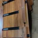 Mid Century Modern Nightstand with Charging Station, Fluted Bedside Table with Storage, Modern Side End Table with Solid Wood Legs for Bedroom, Dorm and Small Space (Rustic Brown)