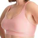 Truekind Bras for Women - Comfortable Wireless Support Bra, Seamless Full Coverage No Underwire Bra for Everyday Comfort (Pink, XL)