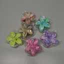 Flower Hair Clips, Large Claw Clips for Women Ladies, Big Cute Summer Hair Claws, Beech Hair Catch Clamps Barrettes Headwear Accessories for Thin Thick Hair, 6 Colors