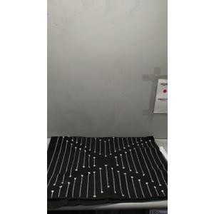 Black Rug With White Stripes 24" 64"