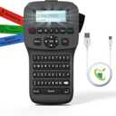 Label Maker Machine with-Tape, Industrial Label Makers Bluetooth, Heat Shrink Label Maker Waterproof-Labels, LM1600 Handheld Labeling Machine Rechargeable Cable Electrician Portable Labeler Backlit