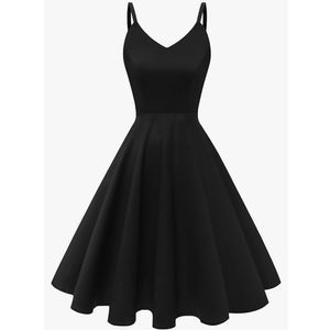 Kingfancy Summer Dresses for Women 2026 V-Neck Spaghetti Strap Sundresses Short Dress with Pockets XS