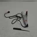 2 in1 Hair Curler Straighter Rotating Iron, Curling Iron Wand for Hair Curling and Straighting, Dry and Wet Styling Tool (Gold)