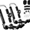 Kayak Roof Rack, Aluminum Kayak Carrier Folding J-Style Universal 3-in-1 Multifunction for Canoe, SUP, Kayaks, Surfboard Rooftop Mount on SUV, Car and Truck Crossbars