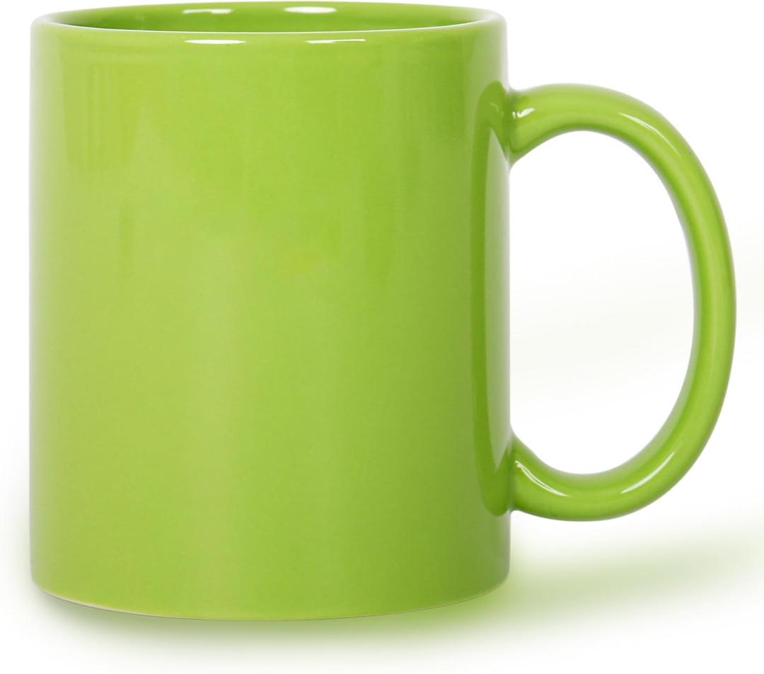 Univive Christmas Coffee Cups, Ceramic Cups Mugs, 12oz Water Bottle, Christmas Home Travel Decor (Green)