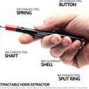 SAMSFX Fishing Pliers, Muti-Function Fly Fishing Tools, 8" Saltwater Resistant Gear Hook Remover Split Ring Tungsten Cutters, with Lanyard & Sheath