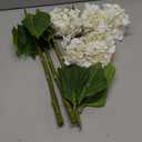 3 Pcs Real Touch Hydrangea Artificial Flowers, 21" White Full Faux Hydrangea Flowers Latex Fake Flowers for Home Decor Party Floral Arrangements Wedding Bouquets Centerpieces Outdoor Decor
