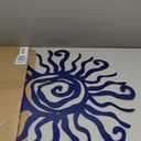 Riverside Designs Wacky Sun Metal Wall Art Indoor/Outdoor Decor - 24" Blue Rust Proof Wall Sculpture - Made in USA - Ideal for Bedroom, Garden, Home, Patio and Farmhouse