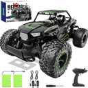 BEZGAR TB142 Remote Control Car - 1:14 Scale RC Cars, 20 Km/h 2WD All-Terrains Electric Off-Road Vehicle Truck Crawler Toy with Two Rechargeable Batteries for Boys Kids and Adults