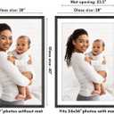 Americanflat 28x40 Poster Frame with Polished Plexiglass - Use as 24x36 Frame with Mat or Display 28x40 Photo Without Mat - Hudson Collection - Wide Picture Frames for Wall Display - Black