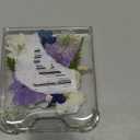 Abbery for Samsung Galaxy Z FLIP 5 Case Clear Floral Design Cute Glitter Sparkle Transparent Real Dried Pressed White Gold Flower Aesthetic Women Girls Protective Shockproof Phone Cover