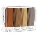 Morfone Travel Bottles for Toiletries, 3oz Tsa Approved Travel Size Containers Leak Proof Squeezable Travel Accessories Refillable for Shampoo Conditioner Lotion Liquids(Brown)