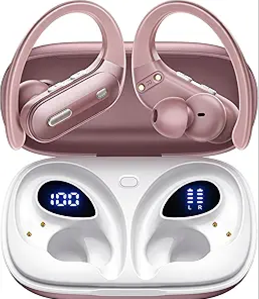 GNMN Earphones with Earhooks Waterproof Transparency Headset for Sports