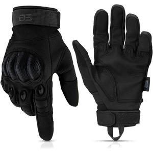Glove Station - Tactical Shooting Hard Knuckle Gloves for Men and Woman with Touchscreen Fingers - Durable and Comfortable Hand-Gear for Outdoor Work Shooting and Hunting (Large, Black)