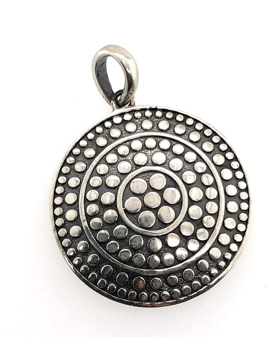 Designer 925 Solid Sterling Silver Filigree Pendant 27mm