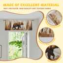 Vintage Bear Valance Curtain for Windows 2 Pack Wildlife Forest Country Nature Rod Pocket Printed Curtain Valances Short Tier Curtains for Living Room Bathroom Bedroom 54x18 Inch