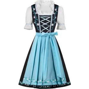 Spooktacular Creations Dirndl Dresses Women Oktoberfest Costume, Bavarian German Outfits for Halloween Parties Beer Carnival (M)