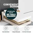 1-Inch Extra Heavy Duty Horizontal Wooden Bunkie Board/Bed Slats, Twin, Beige