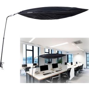 Cubicle Shade for Desk to Block Light, Adjustable Desk Shade for Office Cubicle, Cubicle Leaf Shade, Office Light Cover, Cubicle Accessory for Light Sensitivity