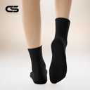 CS CELERSPORT 5 Pairs Mini Crew Ankle Socks Cushioned Running Casual Socks for Women and Men (S)