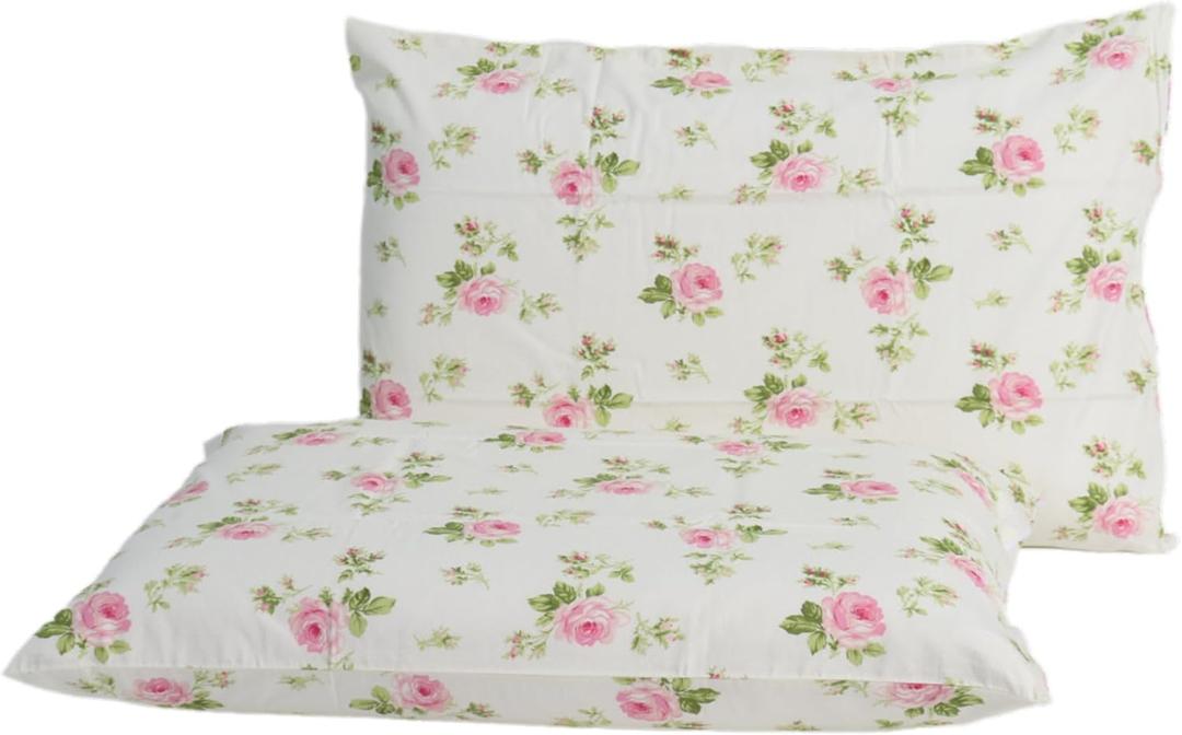 Cotton Pillowcases Set of 2 Hotel Queen Size Pillow Cases with Hidden Zipper Machine Washable Pillow Protectors (5)