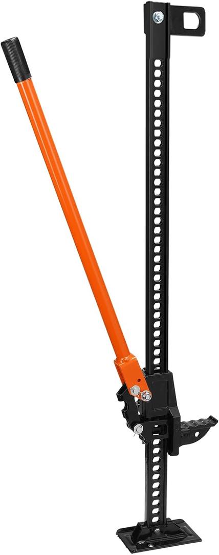 VEVOR Farm Jack,48" Utility High Lift Farm Jack, 7000 lbs Capacity Ratcheting Off Road Utility Jack, Heavy-Duty Farm Jack for Tractor, Truck, SUV, Bumper Lift, Orange (48 inch)