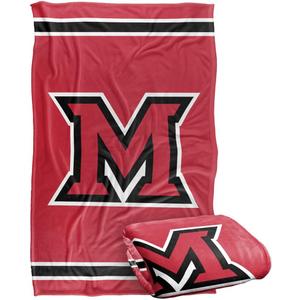 LOGOVISION Official Collegiate Primary Logo Collection Silky Touch Super Soft Throw Blanket Collection (36" x 58", Miami University (Oh))