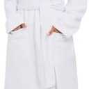 Plush Lined Microfiber Bath Robe for Women or Men - Super Soft, Durable Luxury Spa, Resort & Hotel Bathrobe, Generously Size S/M