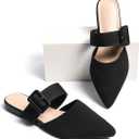 Pointed Toe Mules for Women FlatsSlip On Mules BacklessWide Width MulesMule Slides Flats Sandals, Size: 7