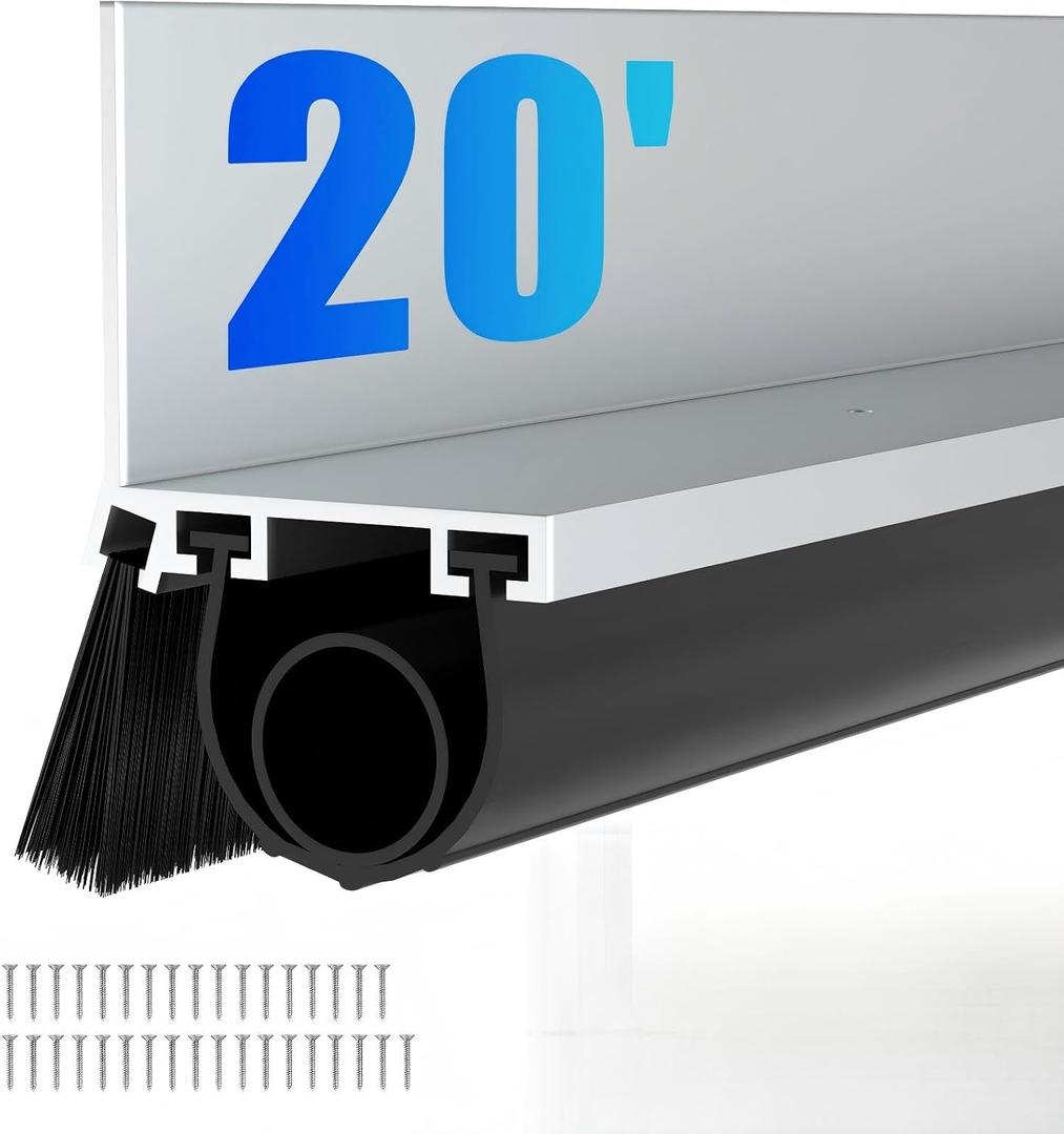 20 Ft Garage Door Bottom Seal, Garage Door Insulation Kit, Garage Door Seal