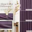 Nanspring Plum Linen Curtains 84 Inch Length 2 Panels Set for Living Room Rod Pocket Back Tab Light Filtering Window Drapes for Bedroom Dining Room Protect Privacy Country Farmhouse Decor 52x84