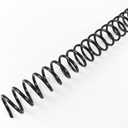 Binditek 50 Pack Plastic Spiral Binding Coils, 12mm(1/2"), 90 Sheet Capacity, 4:1 Pitch, Black, 48Loops, for Letter Size, for Students and Coworkers