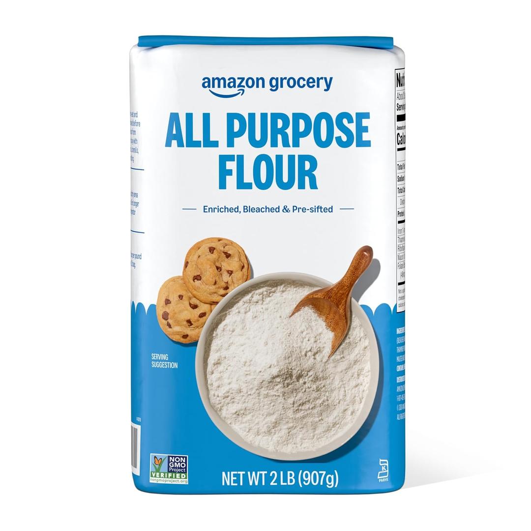 Amazon Grocery, All Purpose Flour, 2 Lb (EXP 08/27/27)