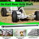 40 Inch Go Kart Rear Axle Kit Compatible with ATV Quad 4 Wheeler Dune Buggy Trailer, Go Cart Live Axle Shaft with 1" Diameter 3/4" Step Down 3/4-16" Fine Thread & 1/4" Keyway Heavy Duty Parts
