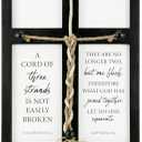 A Cord of Three Strands Wedding Sign, 17 x 23 Inch Braid Knot Rope Wood Frame Wall Decor for Wedding Unity Ceremony, Christian Marriage, Anniversary, Home Decor