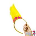 2 x LUV HER Kids' Trolls World Tour Headband with Wig for Girls - Costume Accessories - Ages 3+ (Yellow)